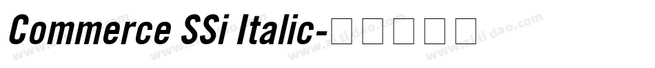 Commerce SSi Italic字体转换